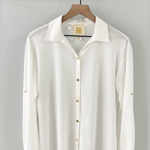 Emily McCarthy Classic Cover Up In Bright White Size XS - Picture 4 of 7